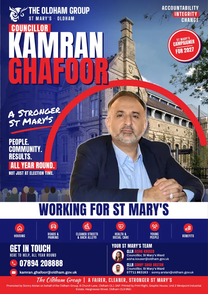 Front of the St Mary's 2027 campaign leaflet